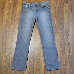 Liquid Denim Gray Straight Leg Jeans Women’s Juniors Size 9 32” Waist D23